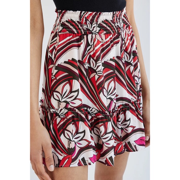 Anthropologie Floral Mini Skirt - Picture 3 of 3